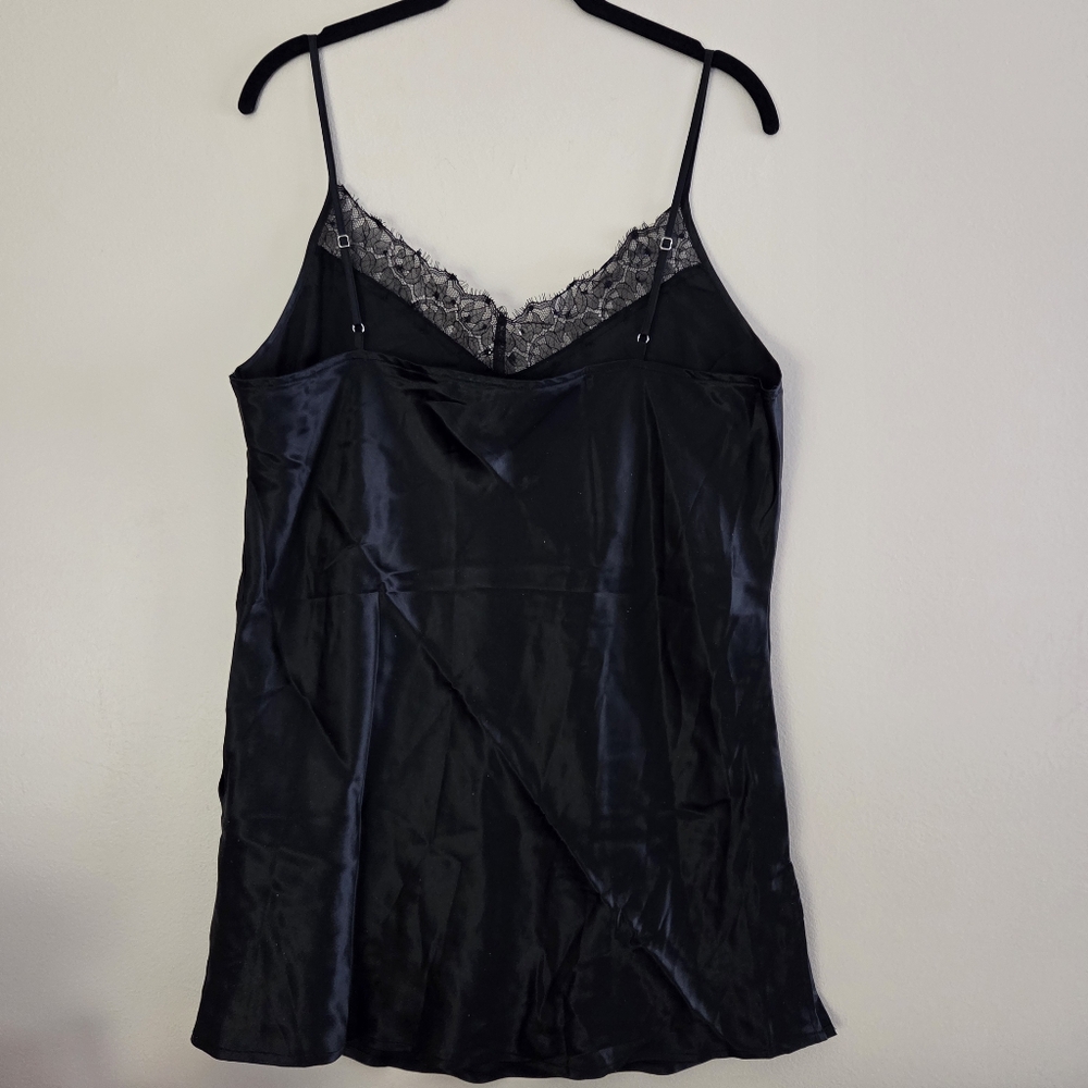 Metro 7 100% Silk Chemise Slip Lace Sequins Rhinestones - Picture 2 of 8
